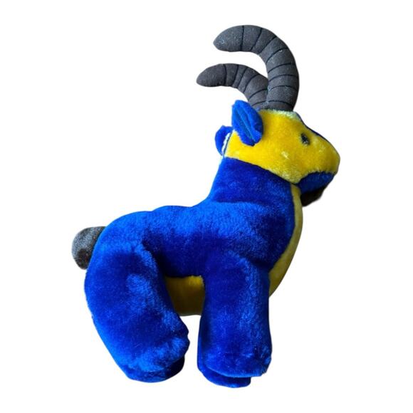 Vintage ACM Plush Ram Rampage NFL Football Blue Gold Goat Horns Stuffed Animal - Picture 4 of 9